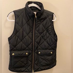J Crew Black Zip up Vest